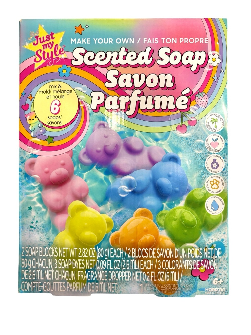 🆓 $0 WITH PURCHASE - JUST MY STYLE Colored Bear Scented Soap Making Kit DIY 6+